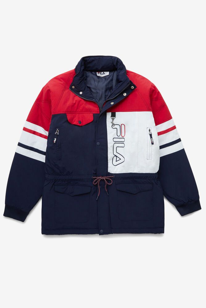 Fila Jakke Herre Marineblå/Rød/Hvite Golia Parka 657839-SNP